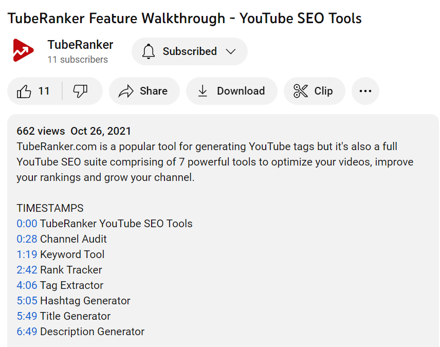 how to add links to your youtube channel description